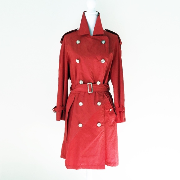Burberry Jackets & Blazers - BURBERRYS PRORSUM red trench jacket parka coat 6